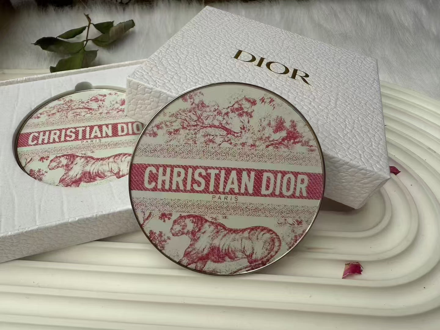 Dior Classic Oblique Pink Makeup Mirror gwp