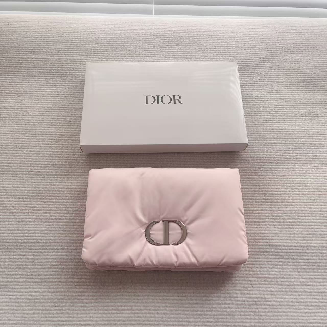 DIOR Pink Puffy Makeup Bag