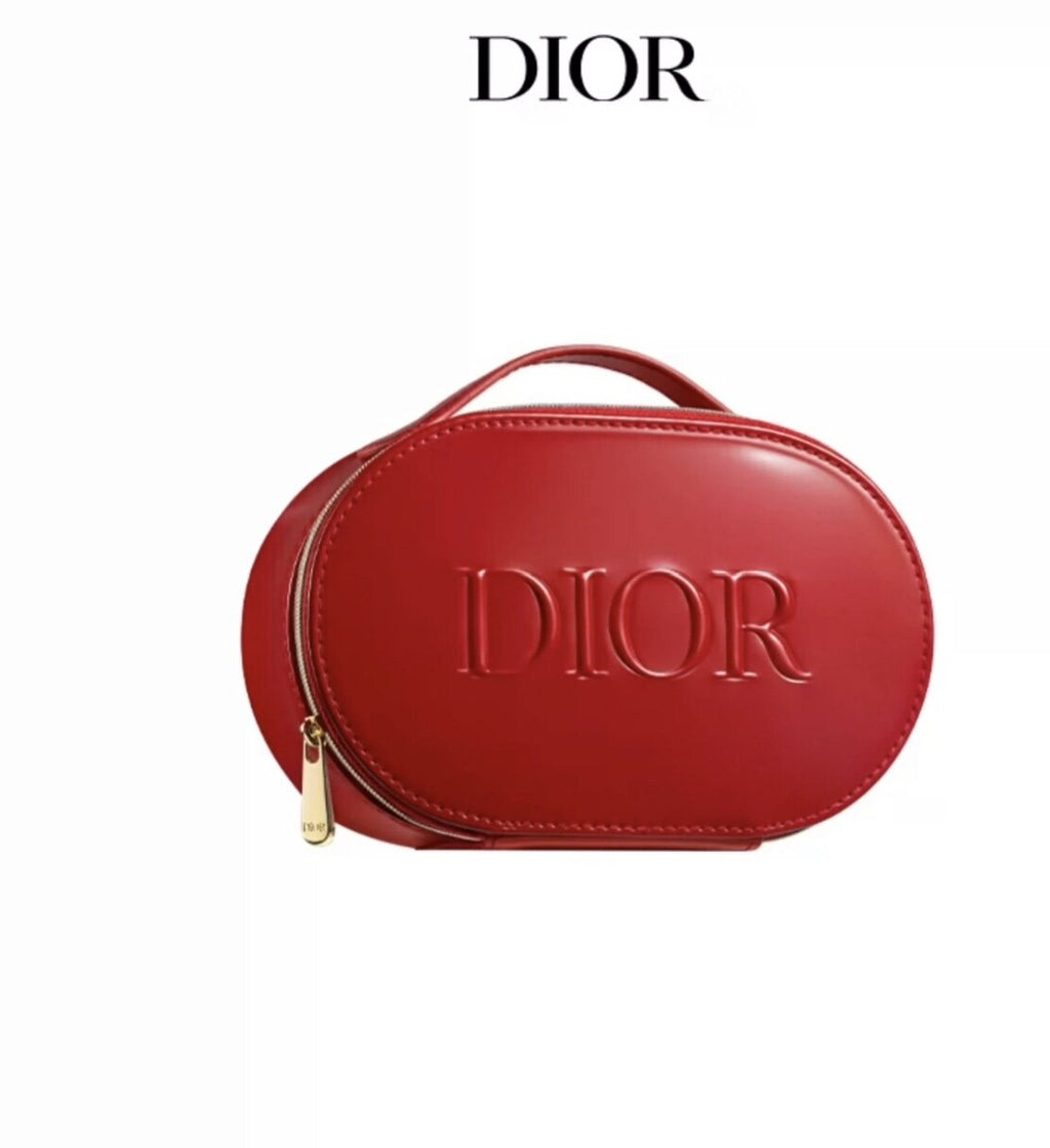 Dior Red Patent Leather Cosmetic Bag gwp