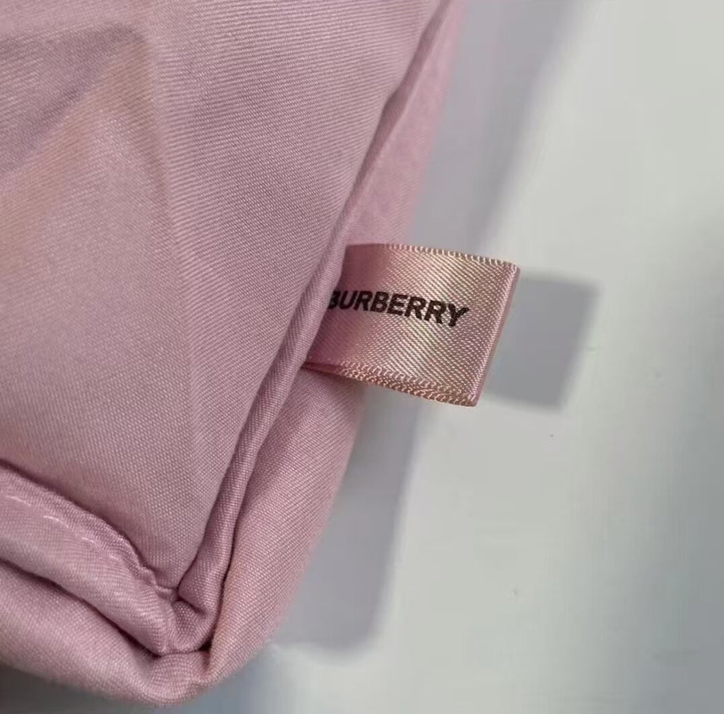 burberry sweet Pink FABRIC Tote BAG Double Handle BRAND NEW