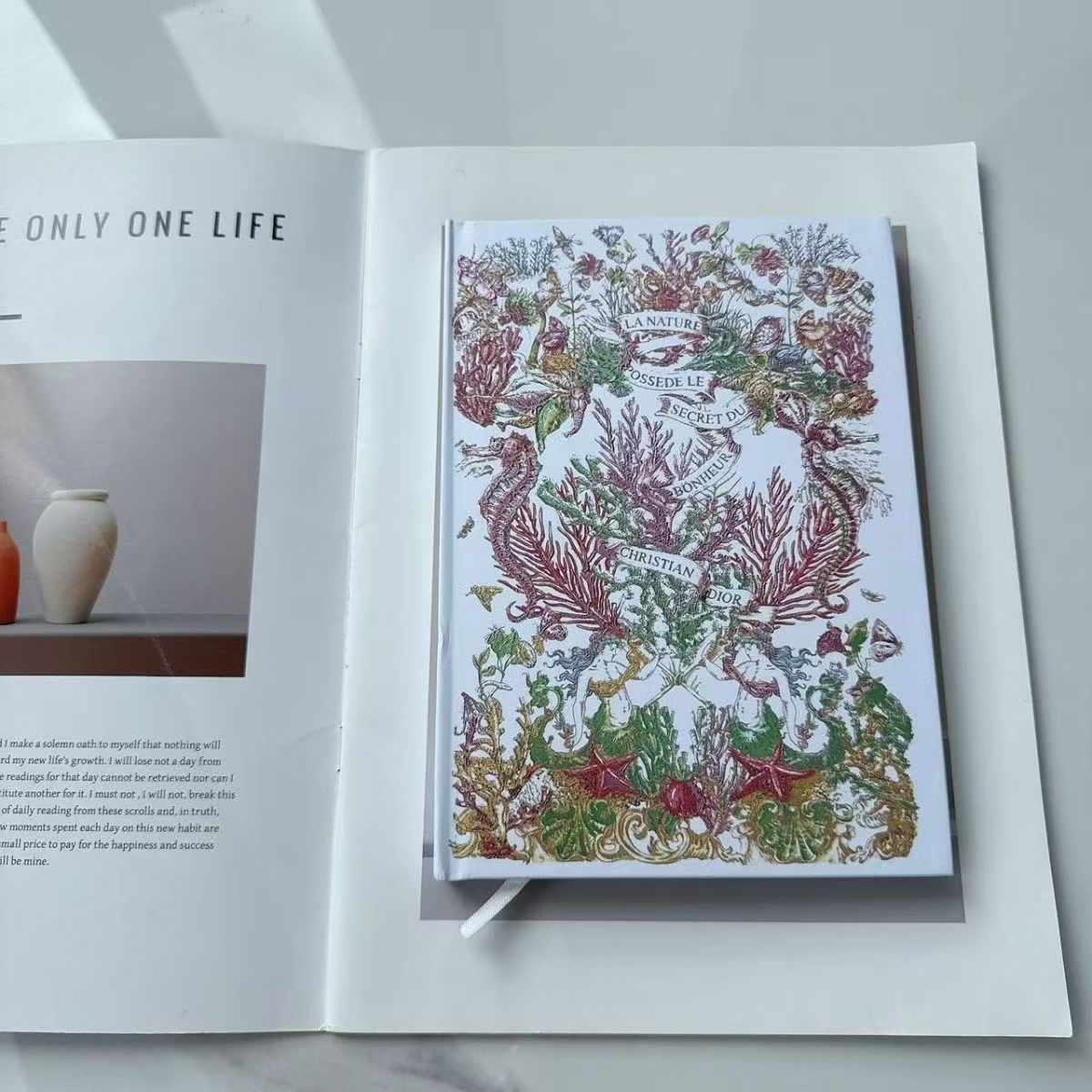 DIOR Floral Butterfly Notebook New