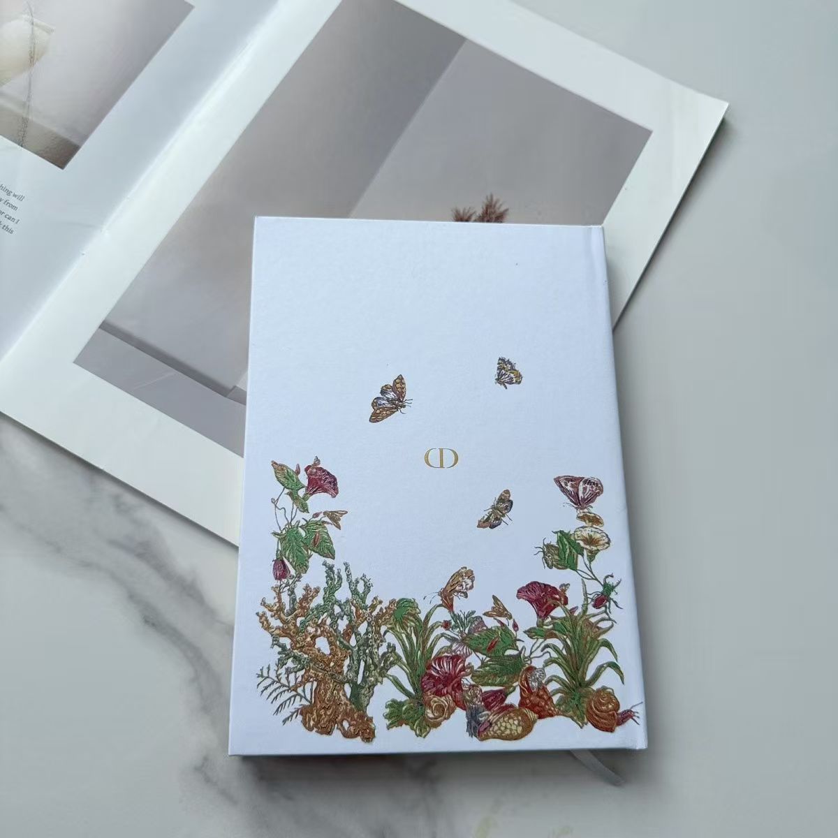DIOR Floral Butterfly Notebook New