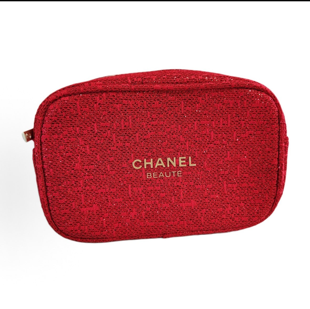 CHANEL MAKEUP BAG RED