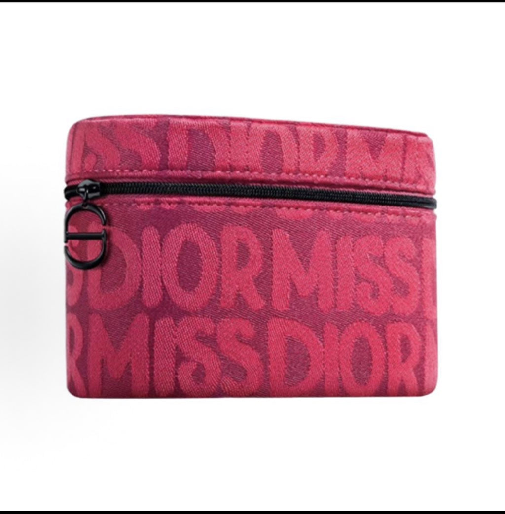 DIOR MAKEUP BAG RED