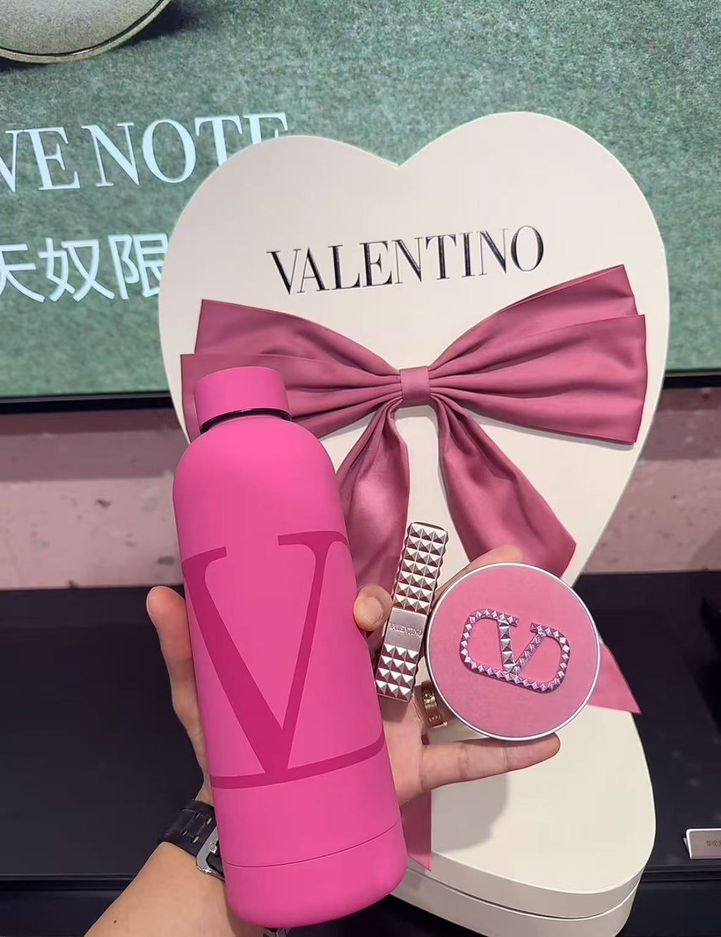 Valentino Pink & Gold Dual-Color Thermos Cup