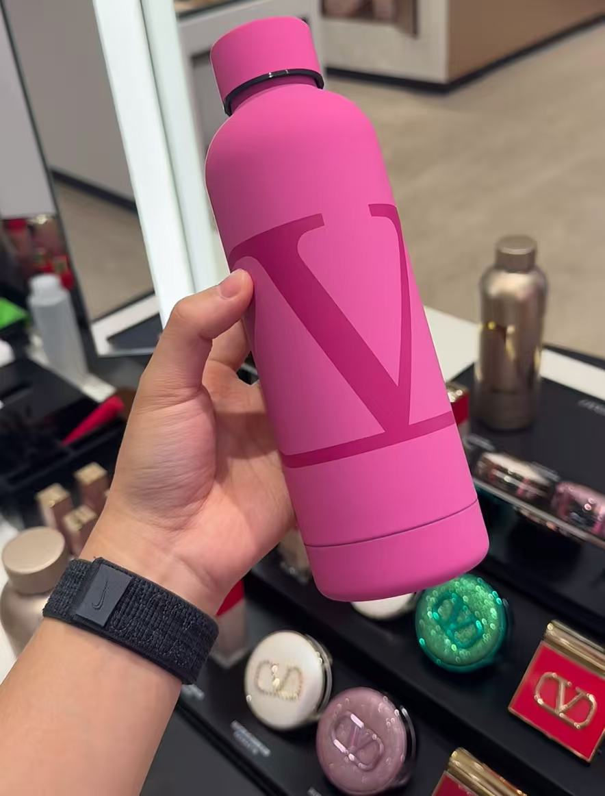 Valentino Pink & Gold Dual-Color Thermos Cup