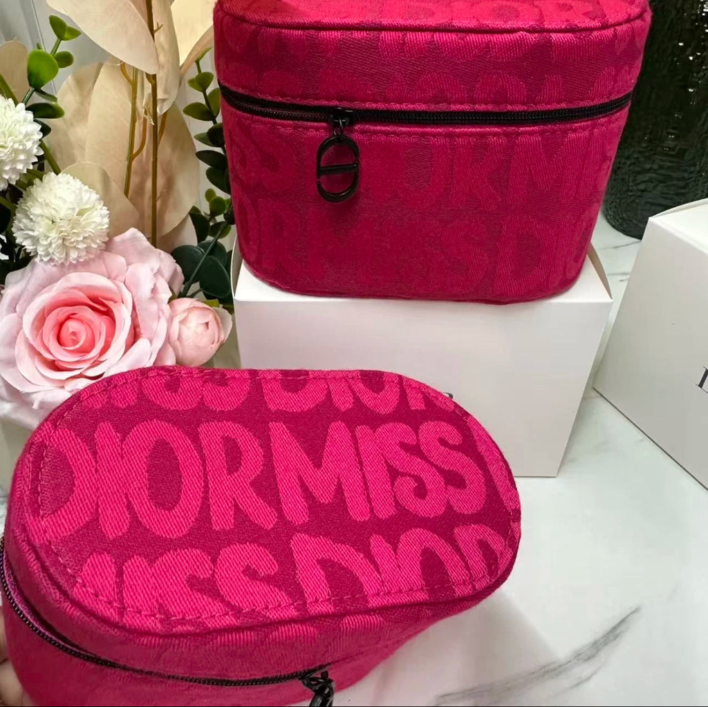 DIOR MAKEUP BAG RED