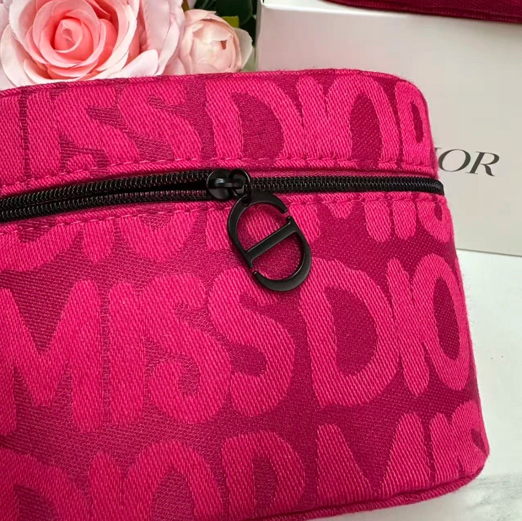 DIOR MAKEUP BAG RED