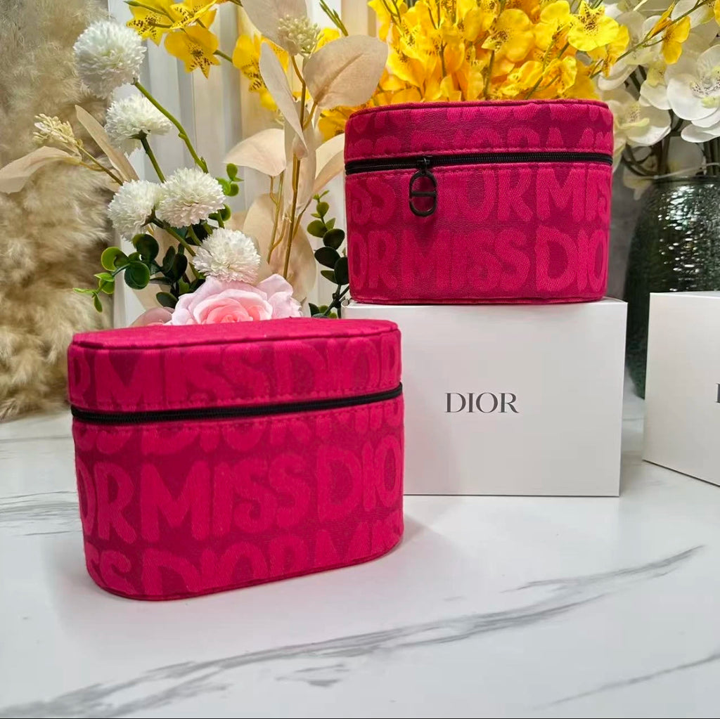 DIOR MAKEUP BAG RED