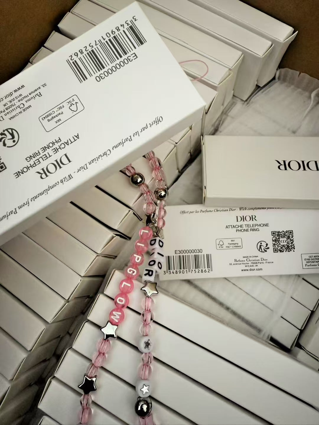 DIOR 2025 Novelty Charm Key Chain/Phone Chain