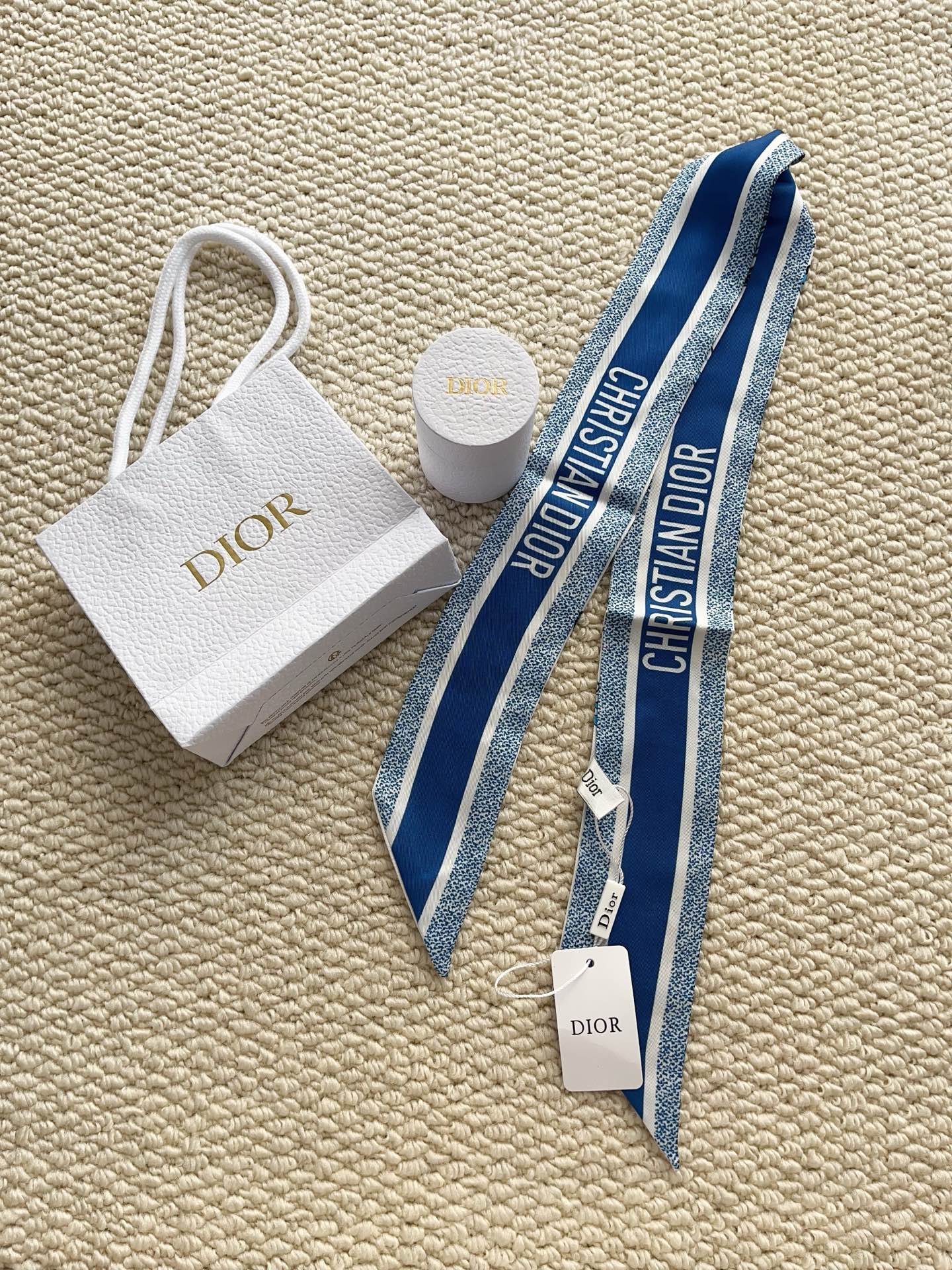 Dior Double-Sided Logo Butterfly twilly gwp