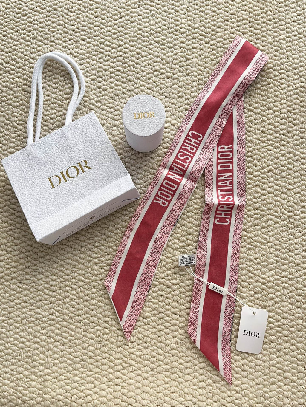 Dior Double-Sided Logo Butterfly twilly gwp