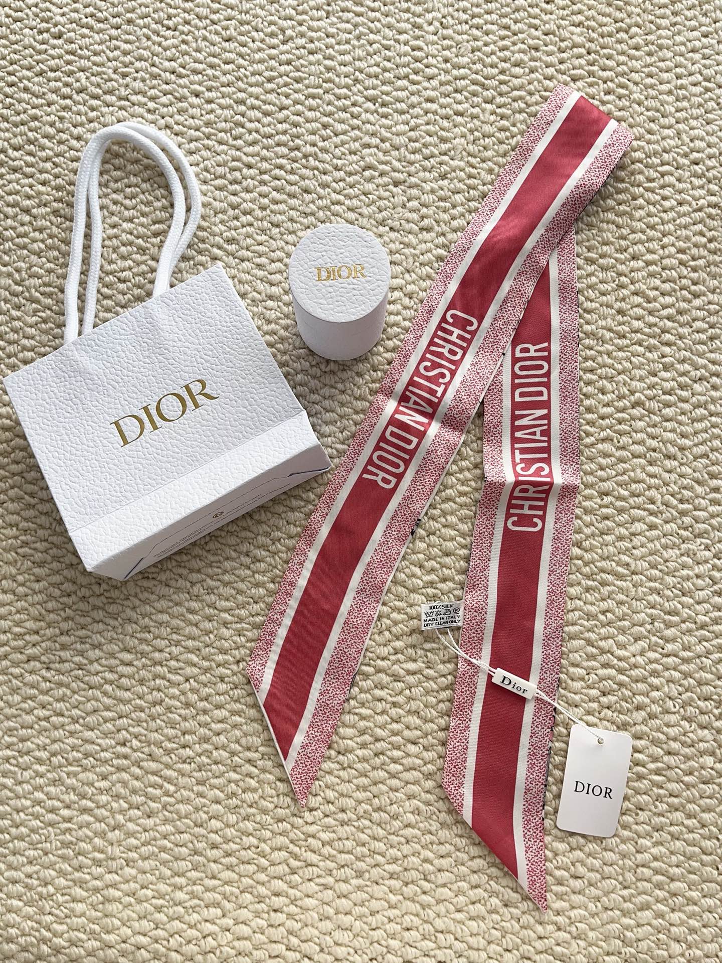 Dior Double-Sided Logo Butterfly twilly gwp