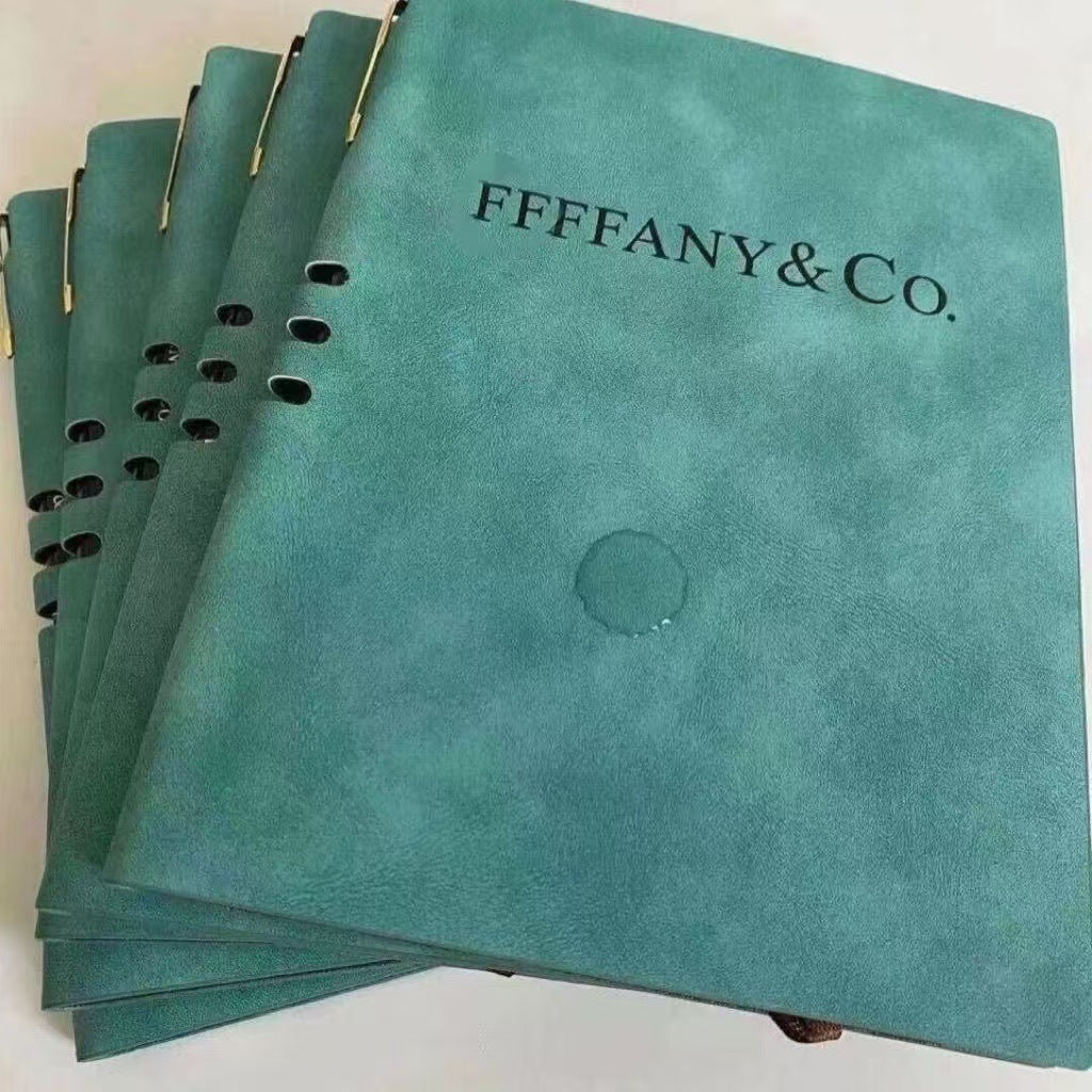 Tiffany Leather Notebook Journal Diary with Pen Teal