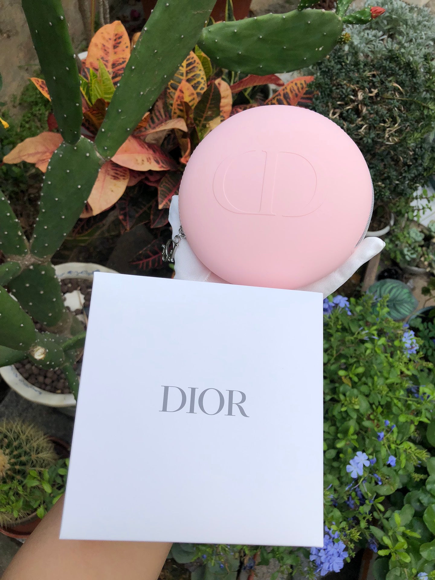 dior Multifunctional Storage Bag Round Headphone Bag Coin Purse Coin Gift