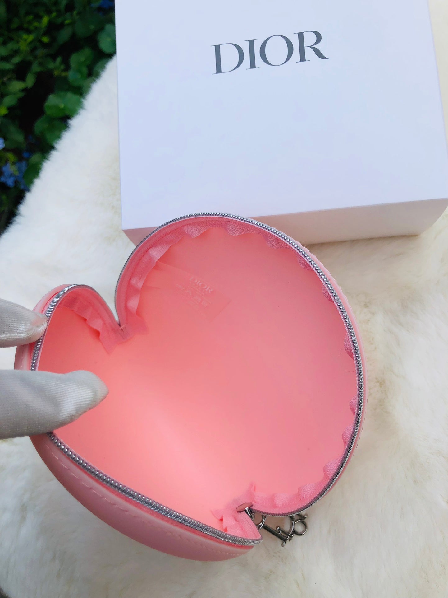 dior Multifunctional Storage Bag Round Headphone Bag Coin Purse Coin Gift