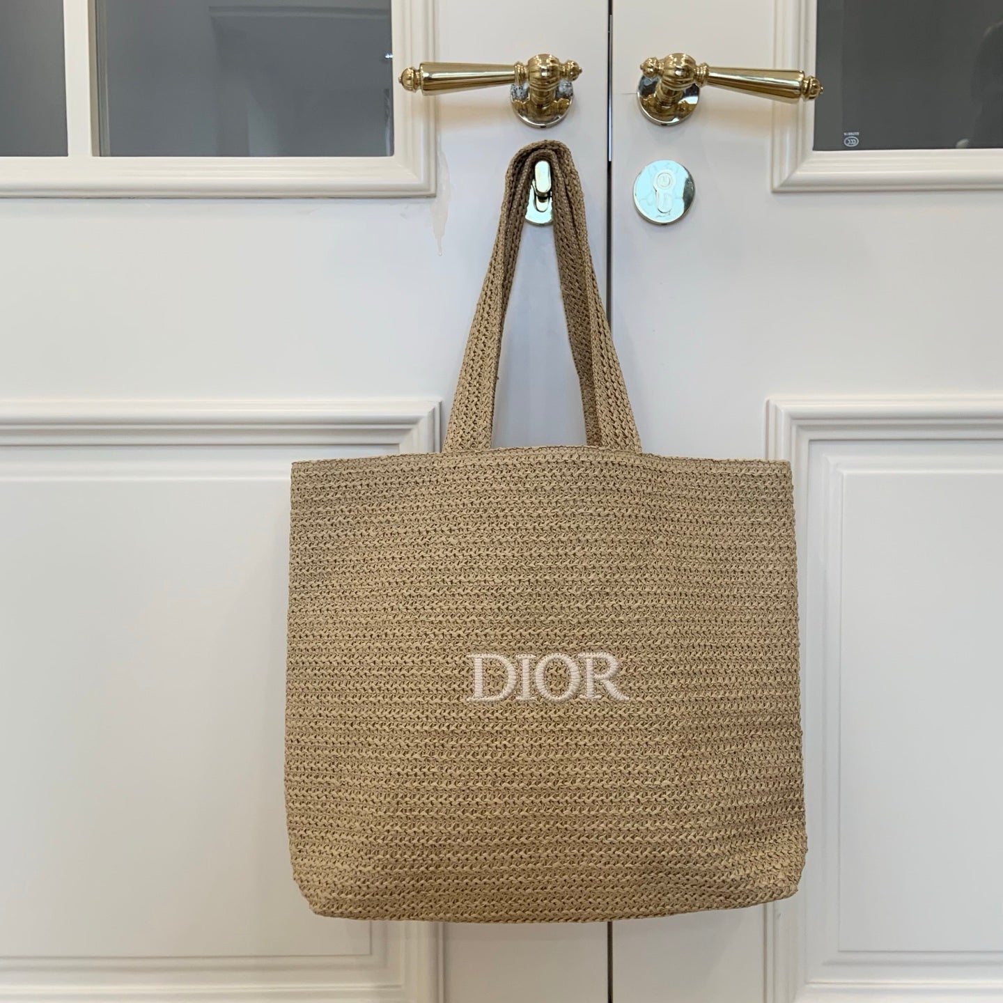 D-ior Vacation Large Straw Tote Bag gwp
