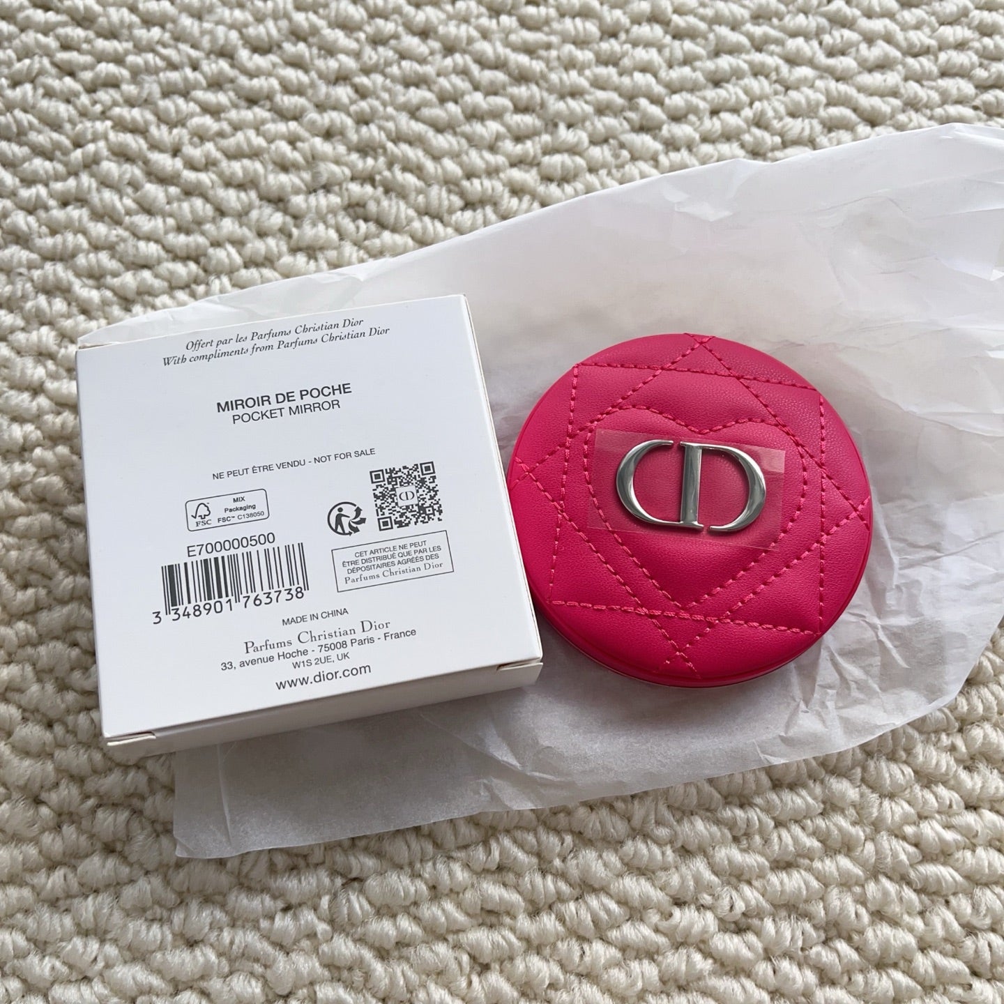 DIOR PINK MAKEUP MIRROR