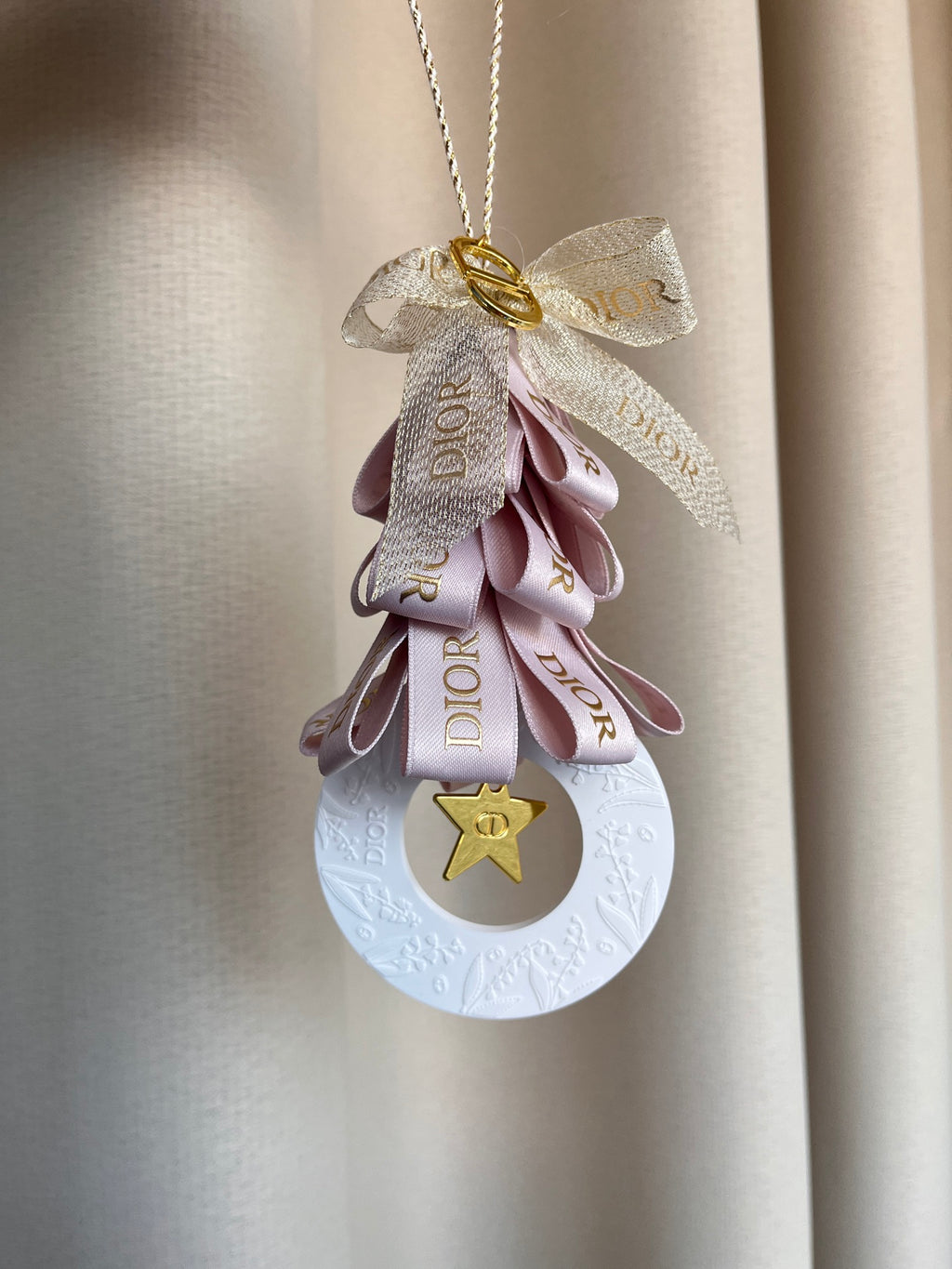 DIOR Christmas Ornament in Box with Ribbon New