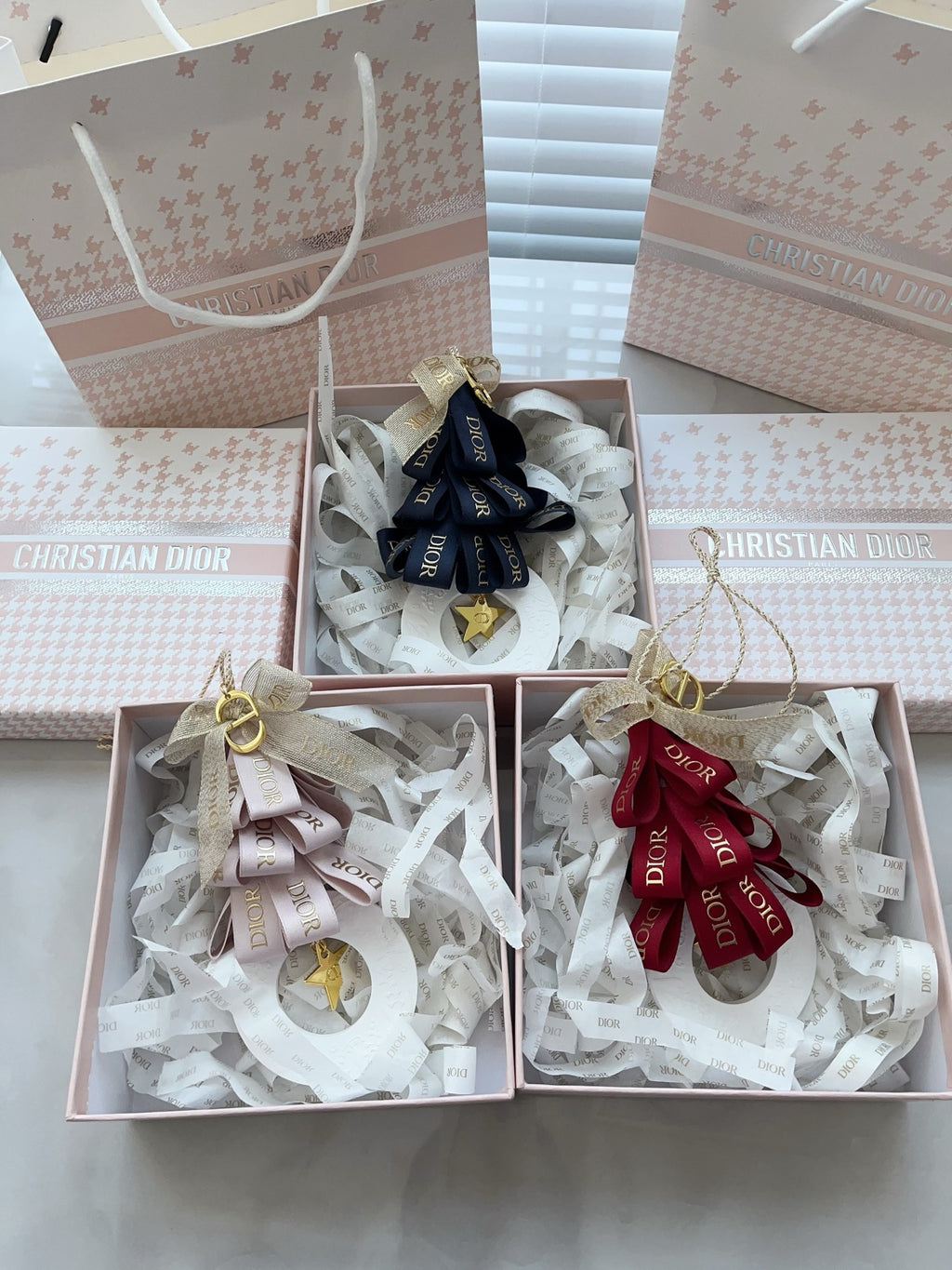 DIOR Christmas Ornament in Box with Ribbon New