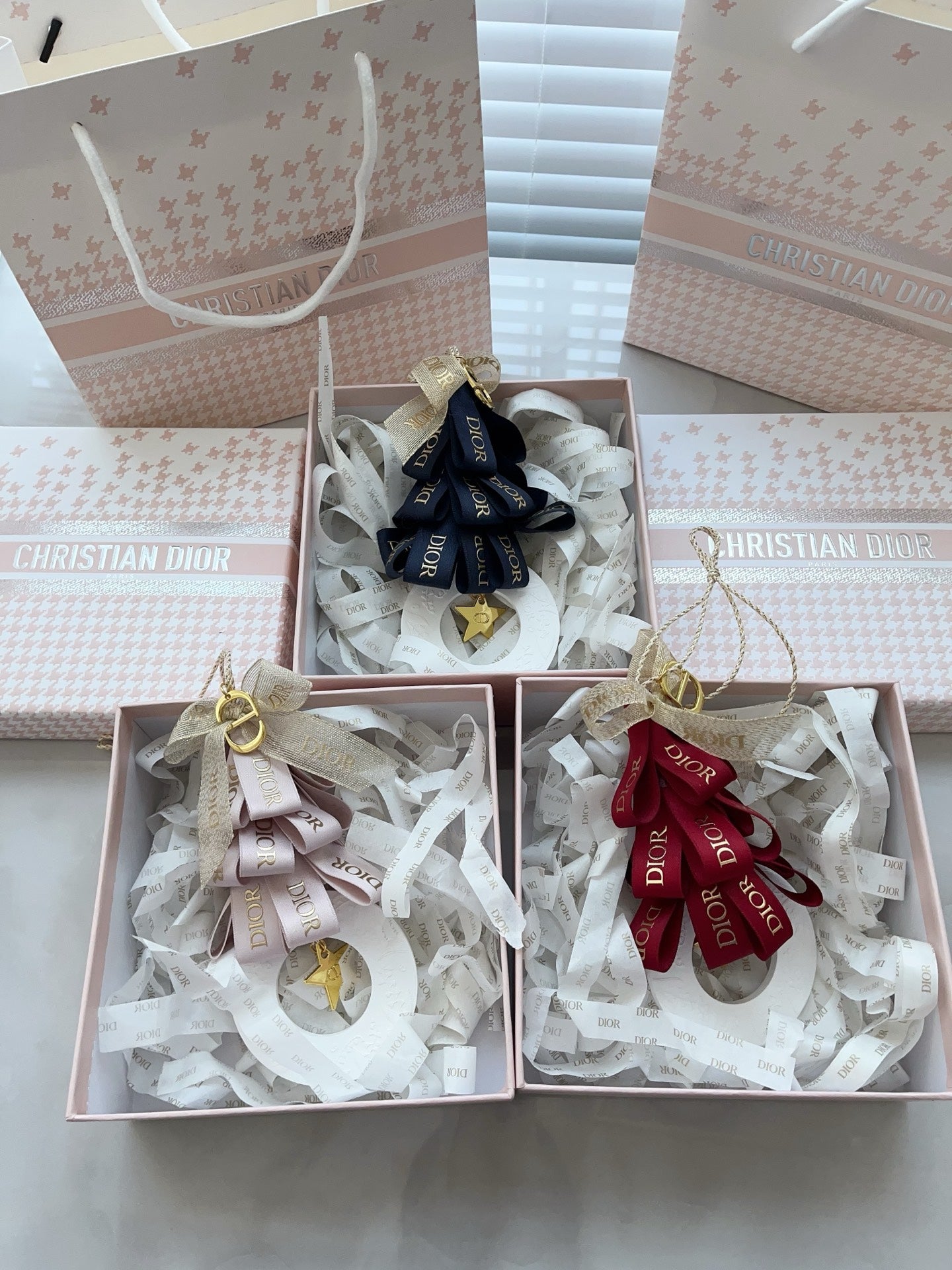 DIOR Christmas Ornament in Box with Ribbon New