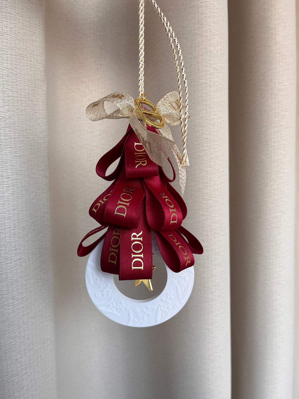 DIOR Christmas Ornament in Box with Ribbon New