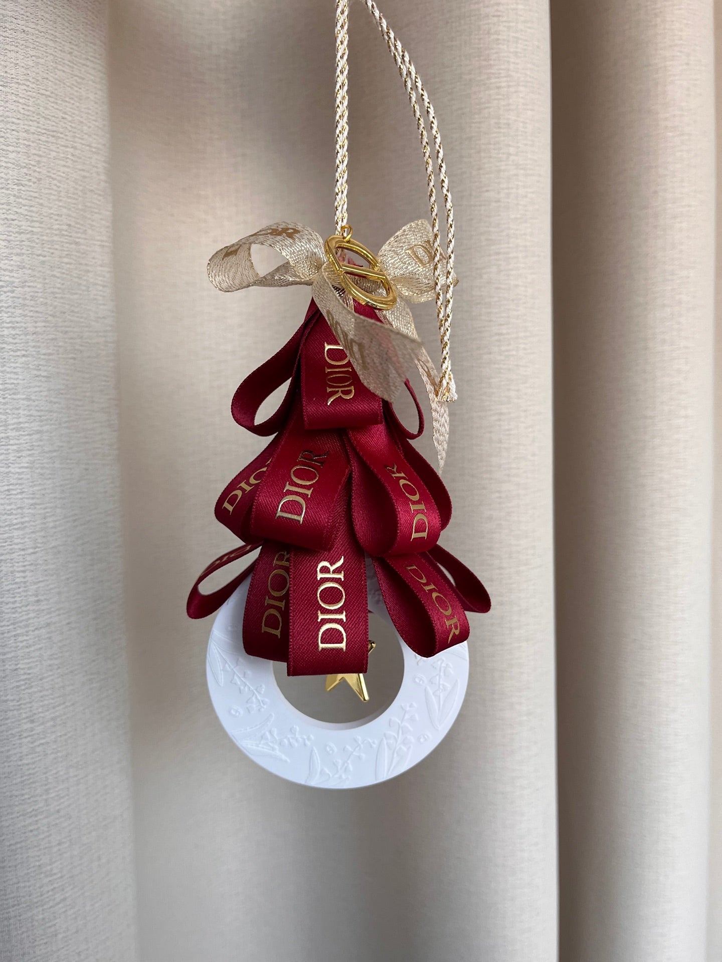 DIOR Christmas Ornament in Box with Ribbon New