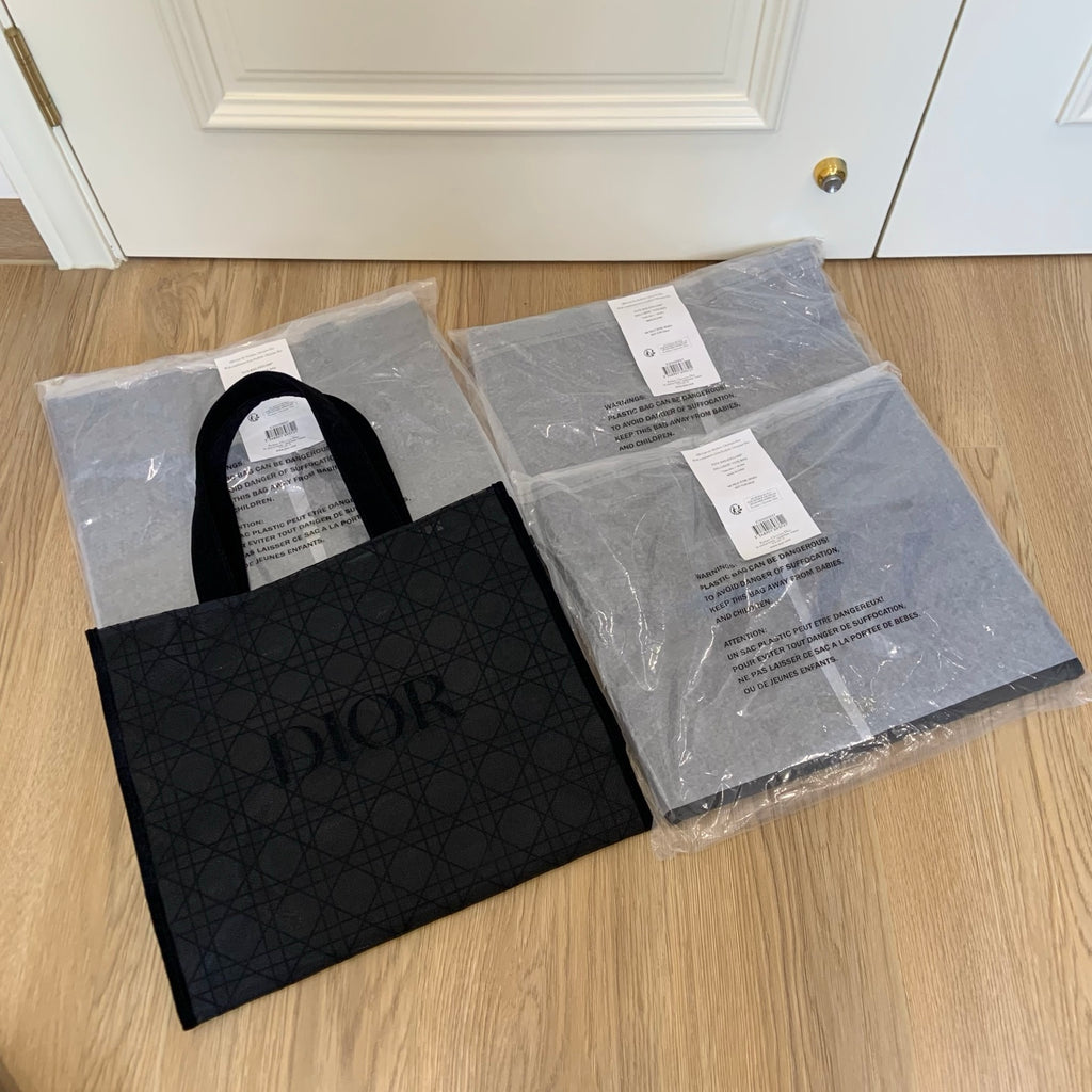 D-ior Black bigsized Mesh  Tote Bag gwp