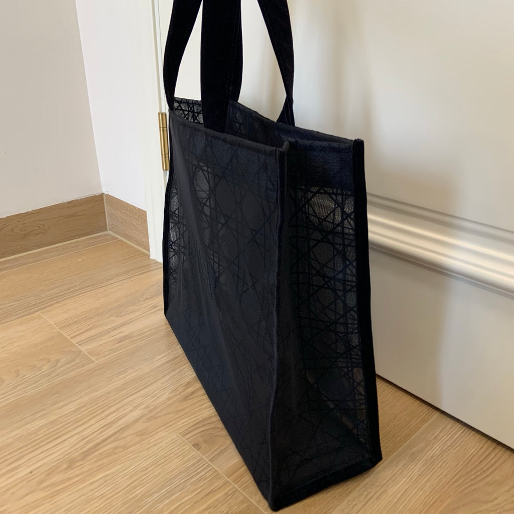 D-ior Black bigsized Mesh  Tote Bag gwp